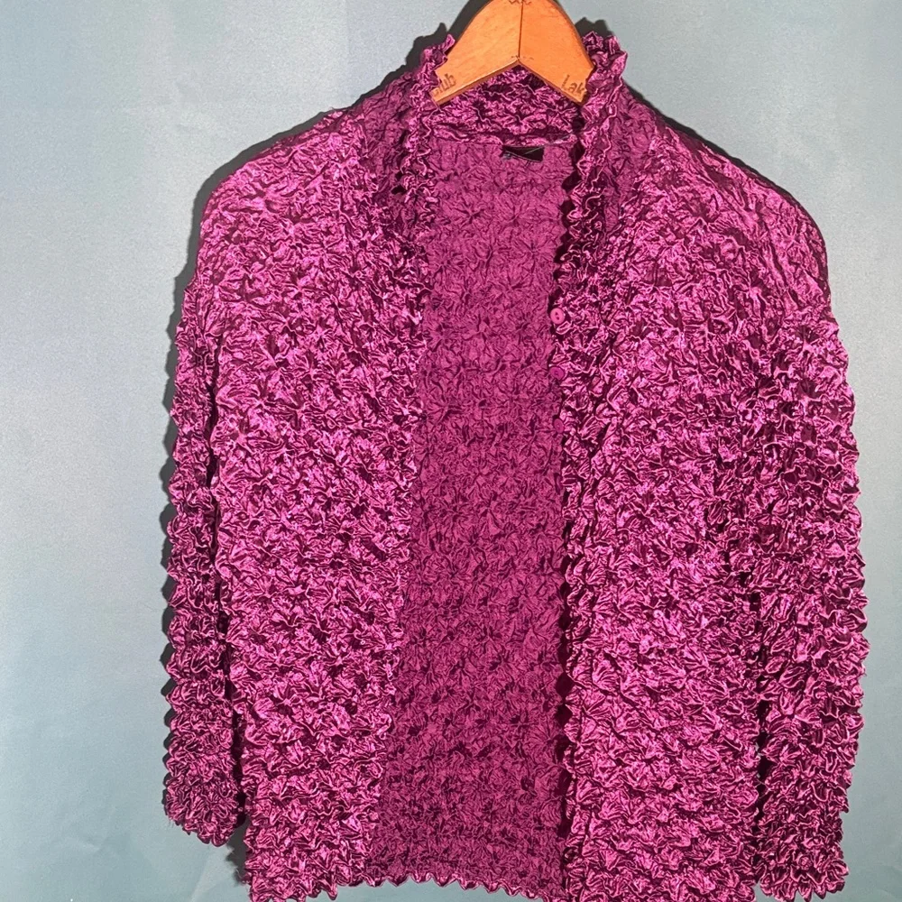 Purple Textured Jacket - Picture 5 of 5